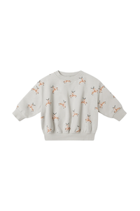 Quincy Mae Relaxed Fleece Sweatshirt - Reindeer