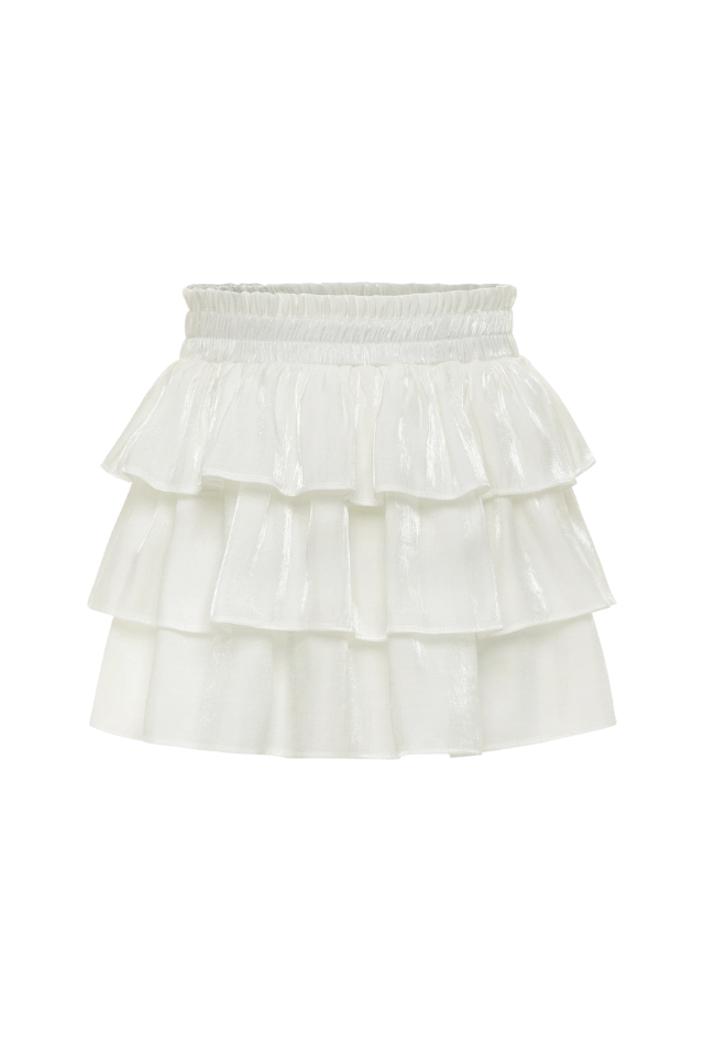 Pleat Luna Skirt - White