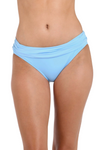 La Blanca Island Goddess Shirred Band Hipster - Crystal Blue