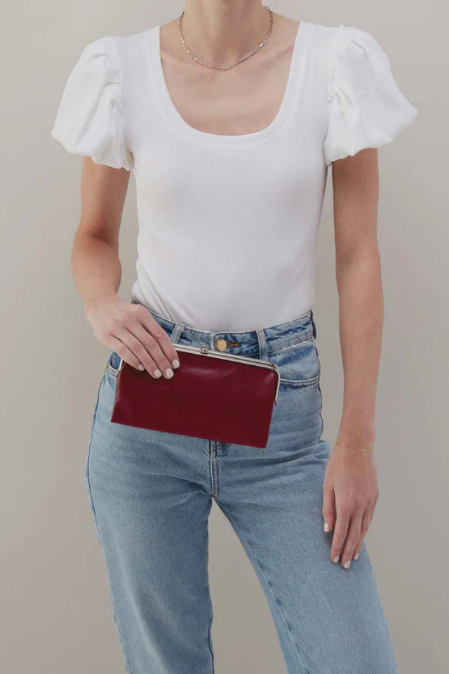 Hobo Lauren Clutch Wallet - Saddleberry