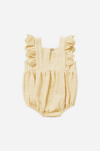 Quincy Mae Naomi Romper - Lemon