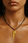Ellie Vail Clive Double Fish Cord Necklace - Gold