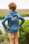 Saltwater Boys Tuna Performance Hoodie UPF 50+ - Blue