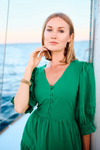 Mary Square Raya Dress - Green