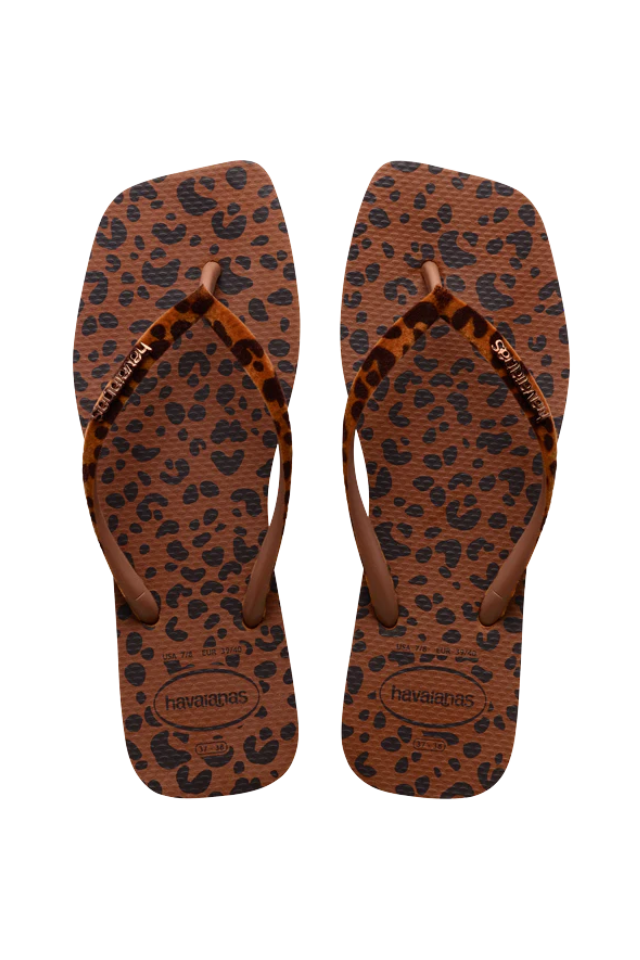 Havaianas Slim Square Velvet Sandal -  Rust