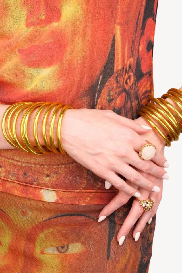 BuDhaGirl All Weather Bangles Set of 9 - Gold