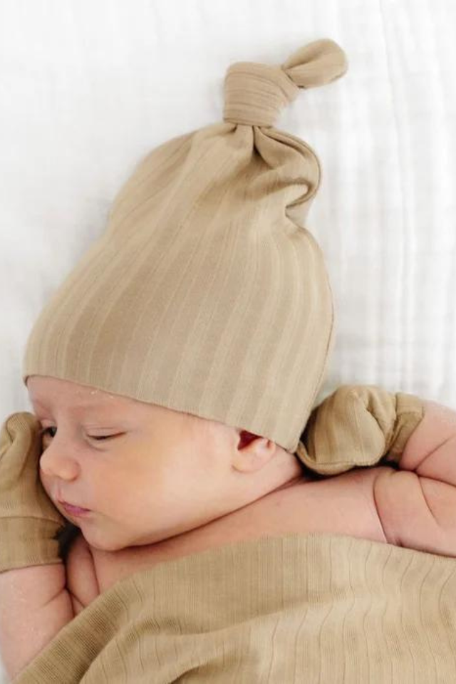 Lou Lou and Company Ribbed Top Knot Hat - Jake