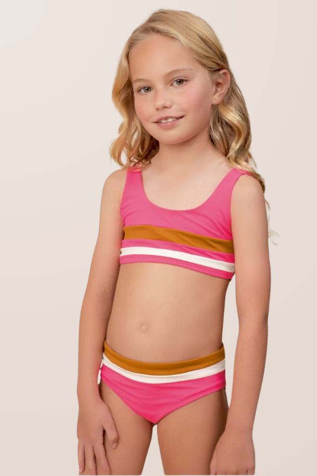 Maaji Girls Bikini Set - Radiant Pink Iceland