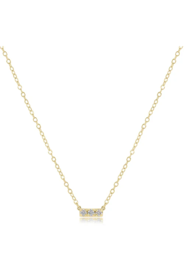 enewton 14kt Gold and Diamond Significance Bar Necklace - Three