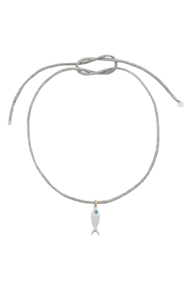 HART Silver Lurex Cord with Silver Fish