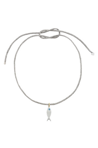 HART Silver Lurex Cord with Silver Fish