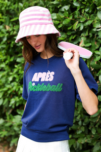 Apres Pickleball SS Sweatshirt - Navy