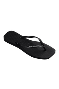 Havaianas Slim Square Logo - Metallic Black