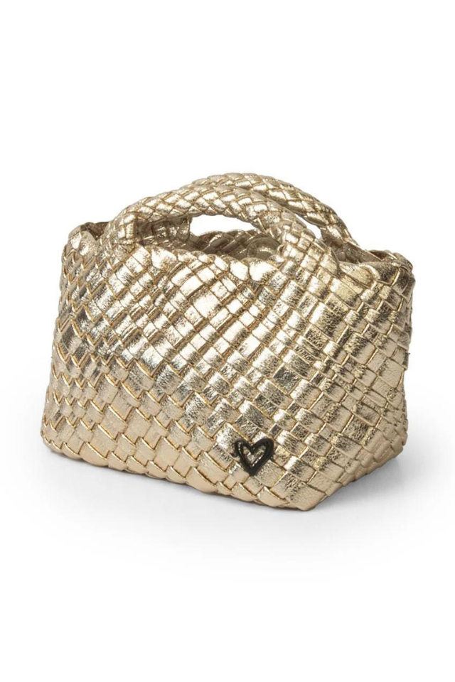 PreneLOVE Tiny Woven Tote - Gold