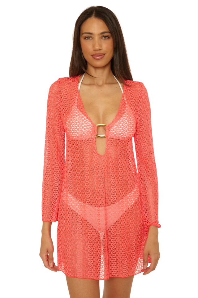 Becca Golden Crochet Tunic - Dragon Fire