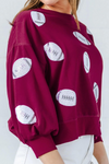 MS Millie Sweatshirt - Maroon & White