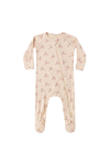 Quincy Mae Bamboo Zip Footie - Reindeer