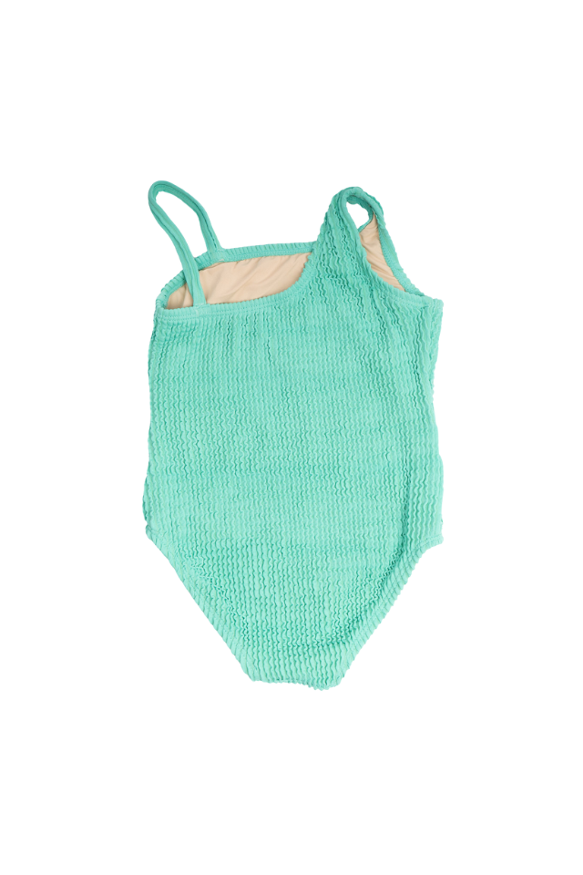 SC 1 pc 1 Shoulder Crinkle Swimsuit - Green