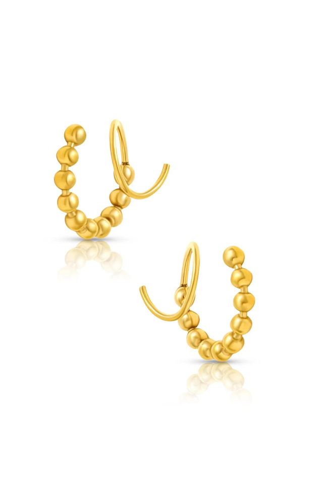 Ellie Vail Annie Spiral Beaded Earring - Gold