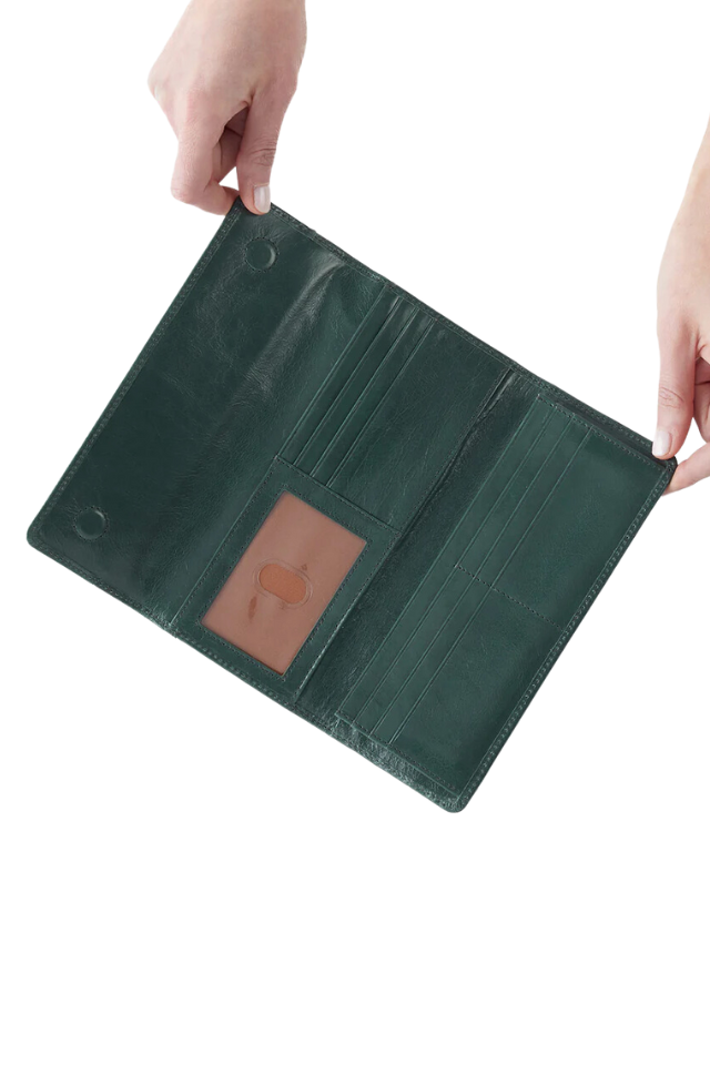 HOBO Jill Large Trifold Wallet - Sage Leaf