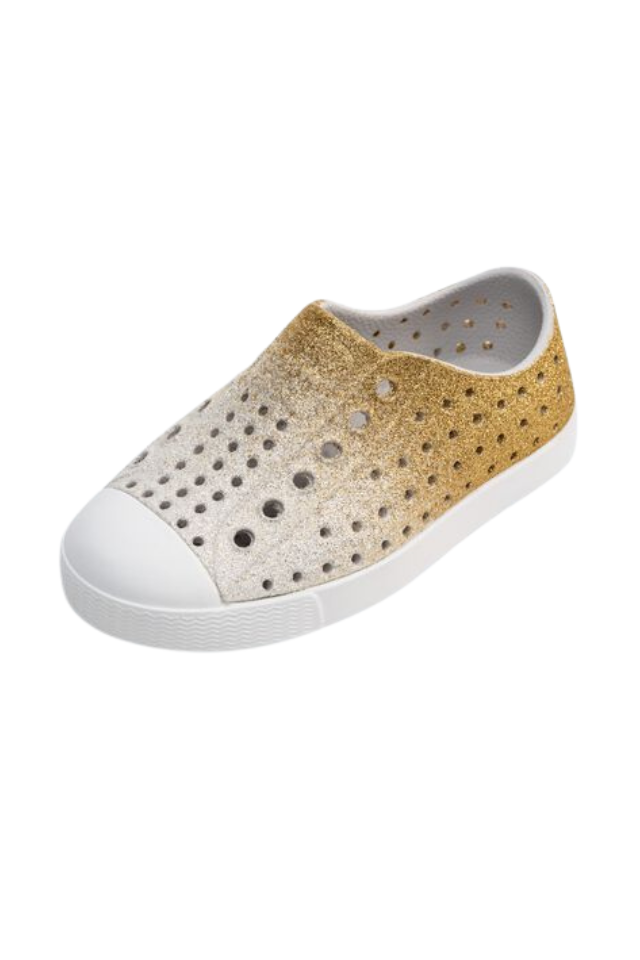 Native Jefferson Bling Kids - Gold Frost Bling/Shell White