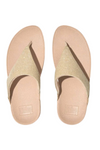 Fit Flop Lulu Shimmerlux Toe-Post Sandal - Platino