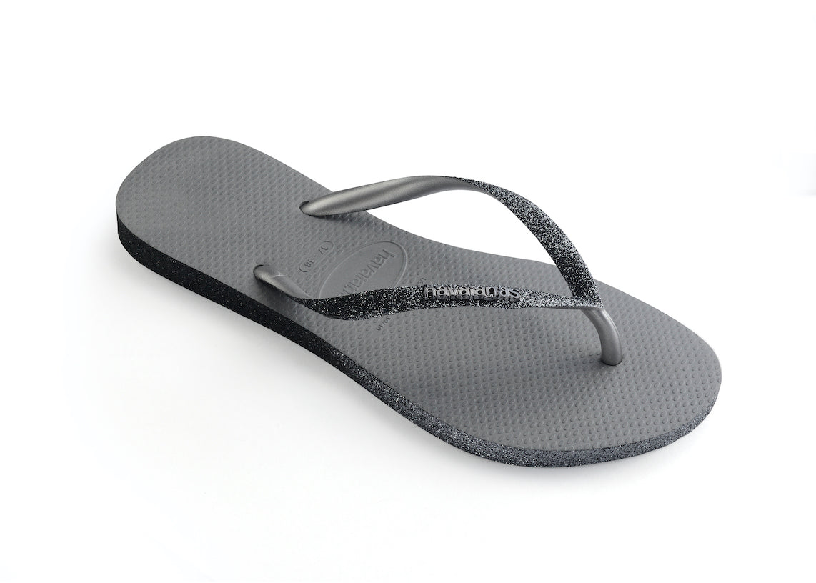 Havaianas Slim Sparkle Sandal Steel Grey Seaside Shoes Swim