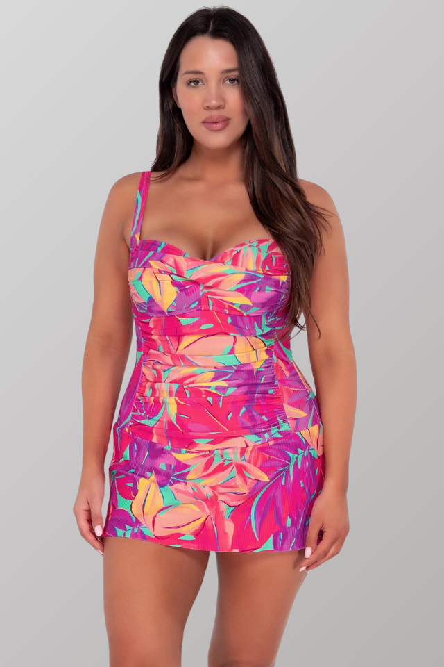 Sunsets Sienna Swim Dress - Oasis Sandbar Rib – Seaside