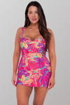 Sunsets Sienna Swim Dress - Oasis Sandbar Rib