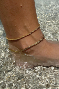 Ellie Vail Rita Dainty Chain Anklet - Gold