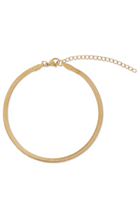 Ellie Vail Nic Herringbone Chain Anklet - Gold