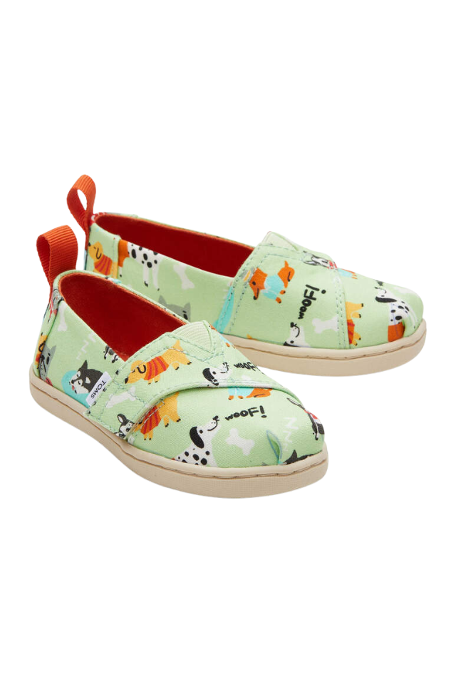 TOMS Tiny Alpargata - Green Dogs