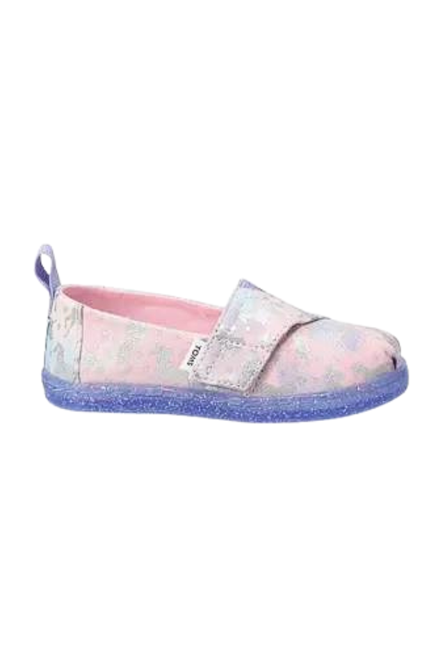 TOMS Tiny Alpargata Purple Foil Unicorn