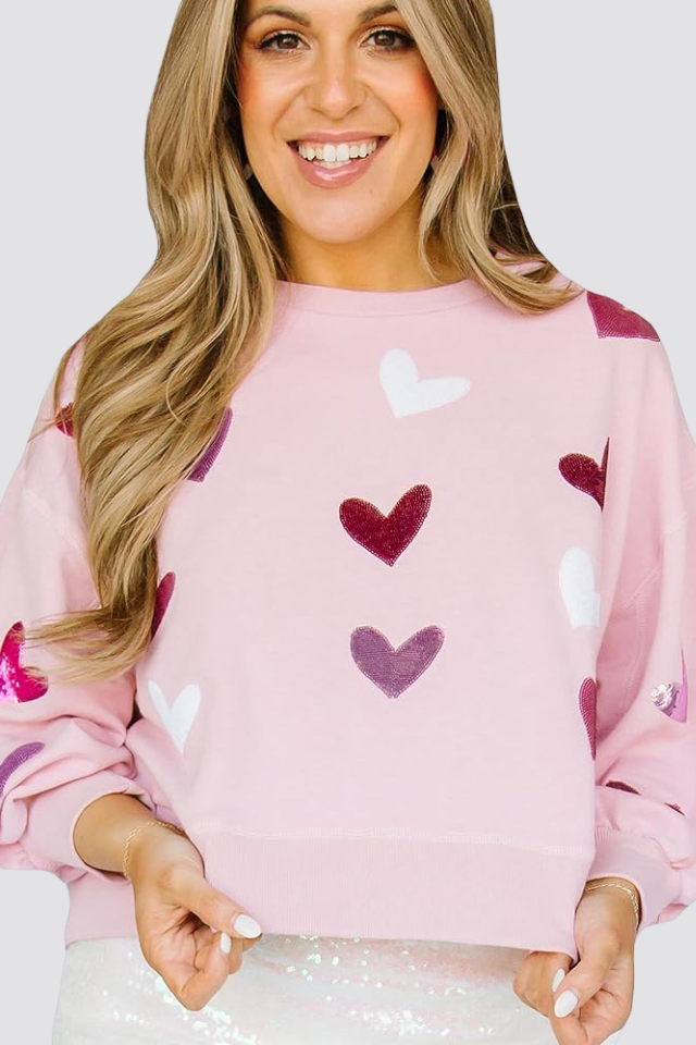 Mary Square Millie Sweatshirt - Hearts