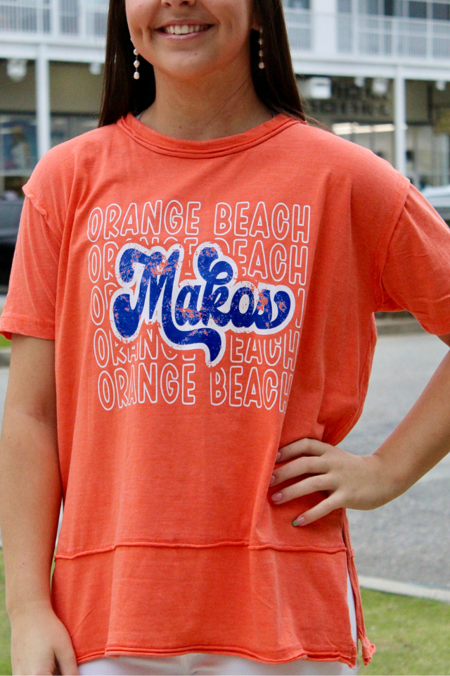 Orange Beach Makos Sunshine Tee - Orange
