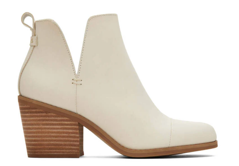 TOMS Women's Everly Cutout Bootie - Beige Leather