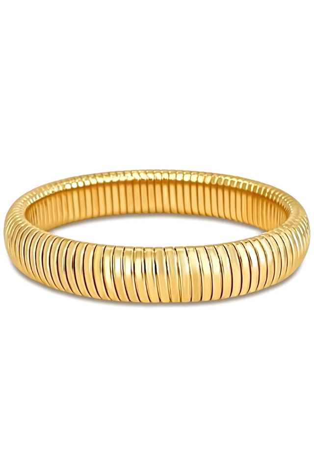 Ellie Vail Sandra Coil Bangle Bracelet - Gold