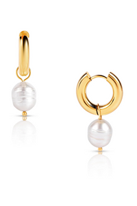 Ellie Vail Melrose Mini Hoop Pearl Earring