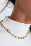 Ellie Vail Carla Paper Clip Chain Necklace - Gold