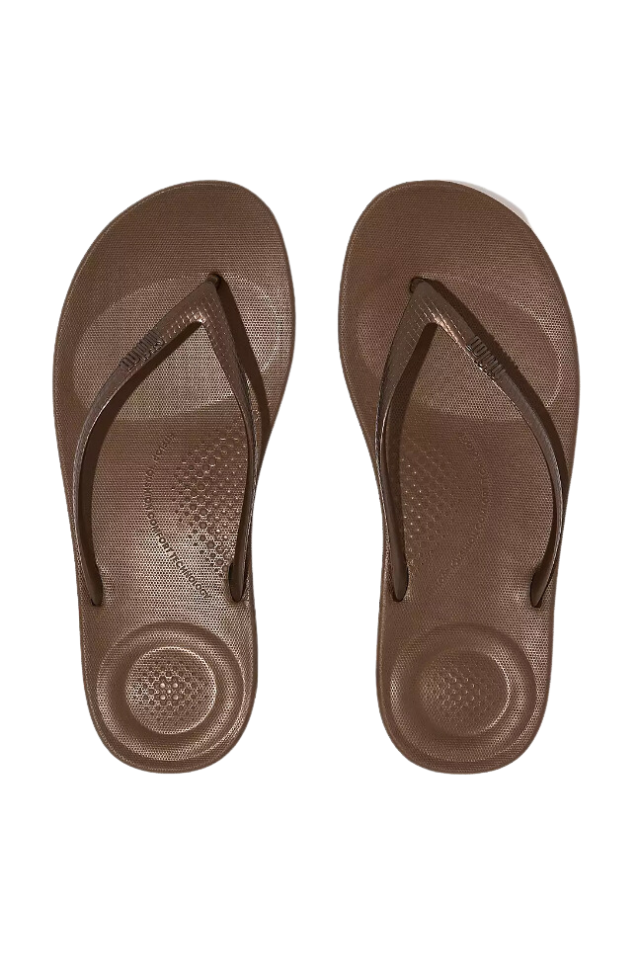 Fit Flop Iqushion Ergonomic Flip Flops - Bronze