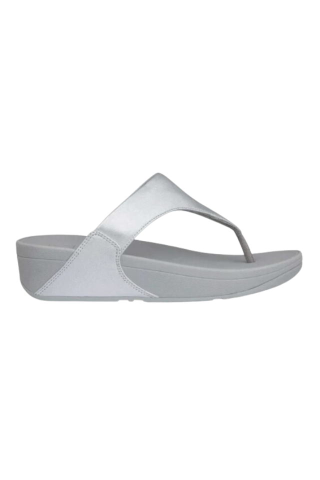 Fit Flop Lulu Leather Toepost - Silver