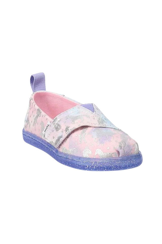 TOMS Tiny Alpargata Purple Foil Unicorn