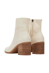 TOMS Evelyn Light Sand Leather Heeled Boot - Light Sand Leather