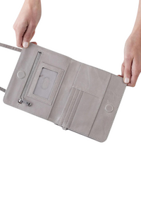 HOBO Jill Wallet Crossbody - Light Grey