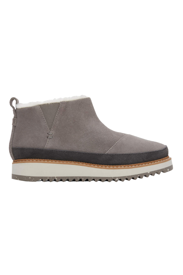 TOMS Marlo Water Resistant Faux Fur Boot - Tan Leather/Suede
