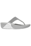 Fit Flop Shimmerlux Toe-Post Sandals - Silver