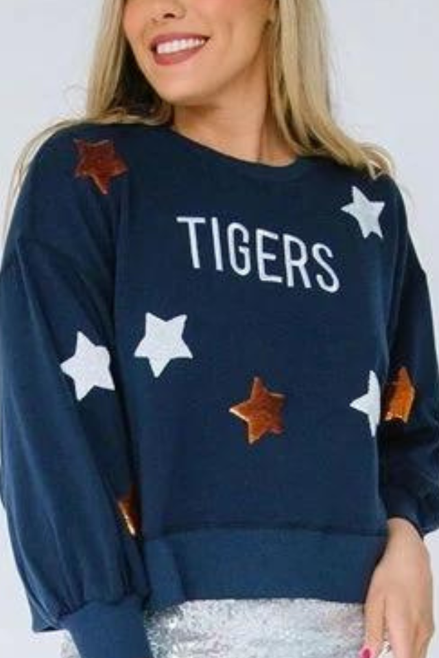 Mary Square Sweatshirt Millie Navy AU Star