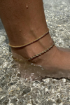Ellie Vail Tate Rope Chain Anklet - Gold