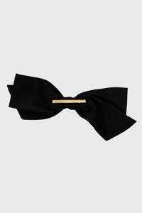 Kitsch Recycled Fabric Bow Hair Clip - Black