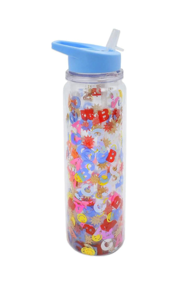 Packed Party Little Letters Confetti Water Bottle